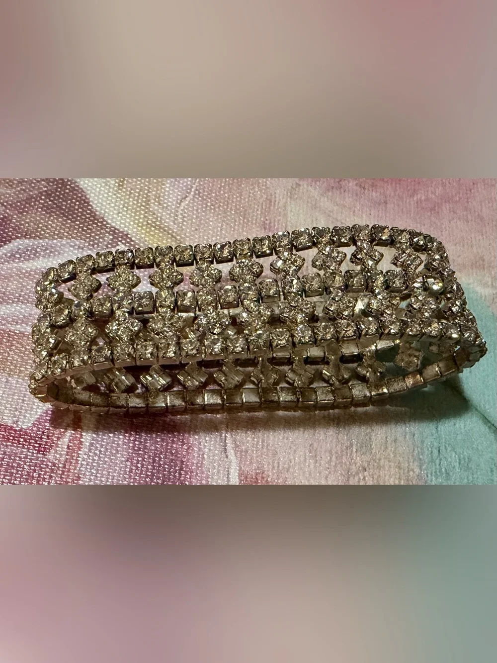 Crystal Pavé Stretch Bracelet - Silver Sparkle